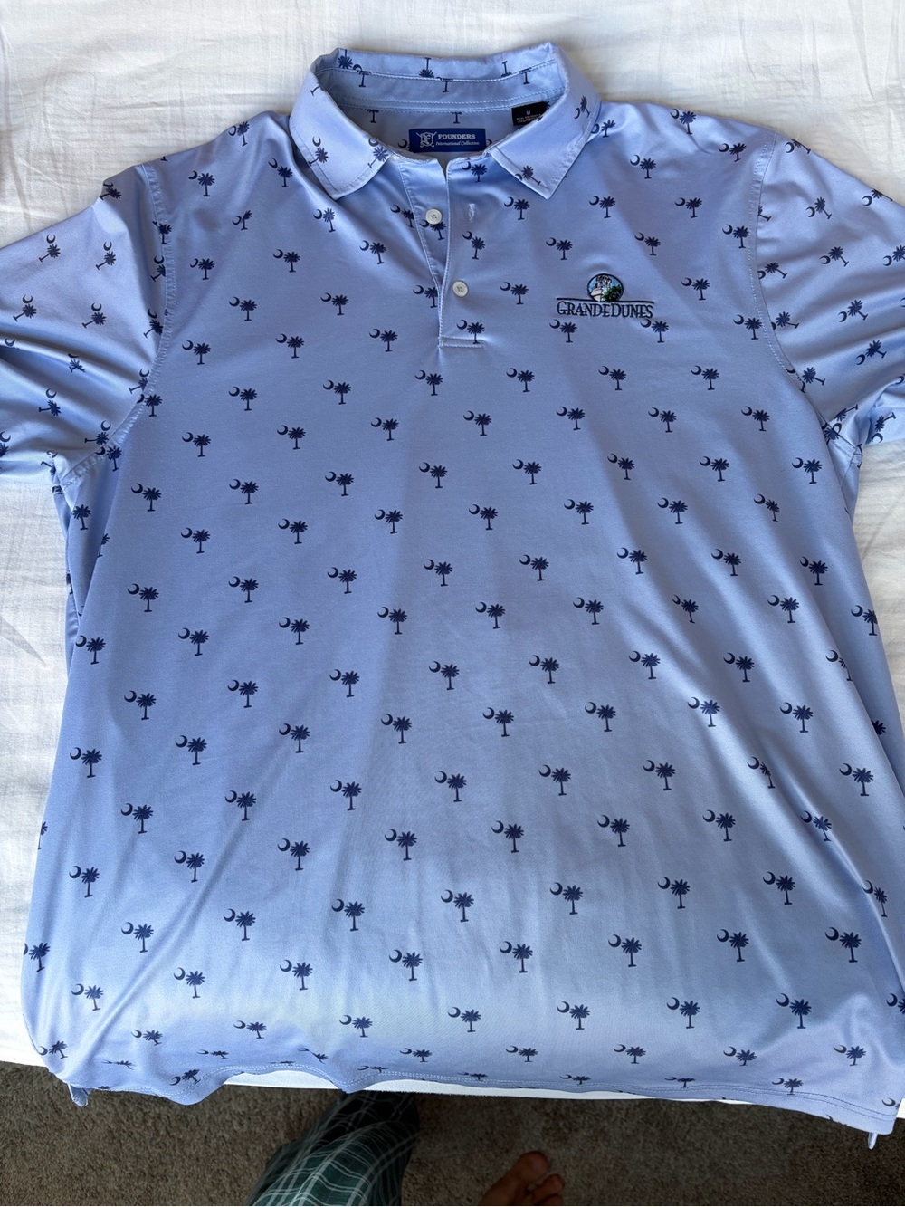 Men’s Medium Grande Dunes Golf Polo with SC Flag Print